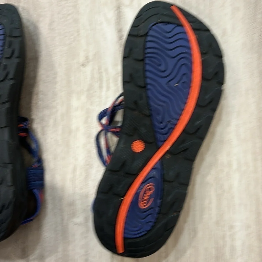 Chaco Z Volv x2  blue and orange  sandal women size 9